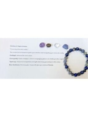 Intent Beaded Bracelet With Tumbled Crystals & Card